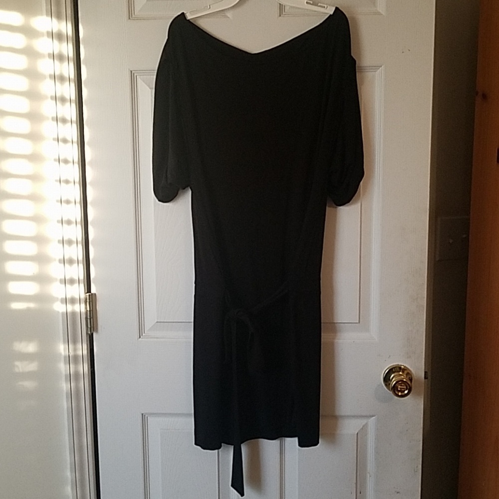 Black shirt dress